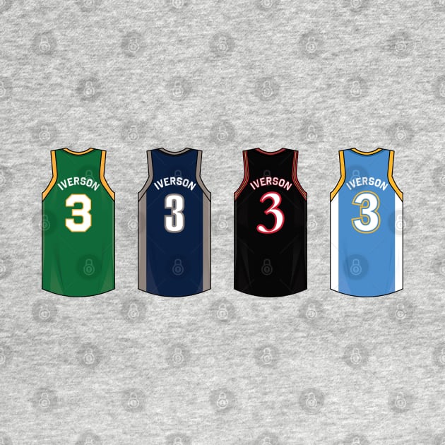 Allen Iverson Jersey History by WalkDesigns